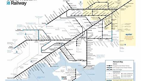 South Western Railway map and timetable Train strike