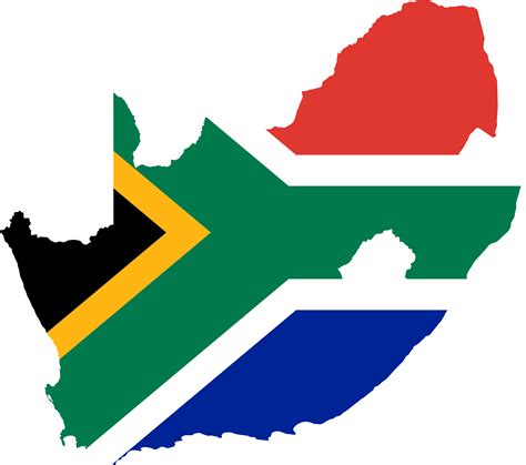 south africa flag map