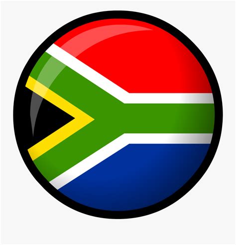south africa flag round