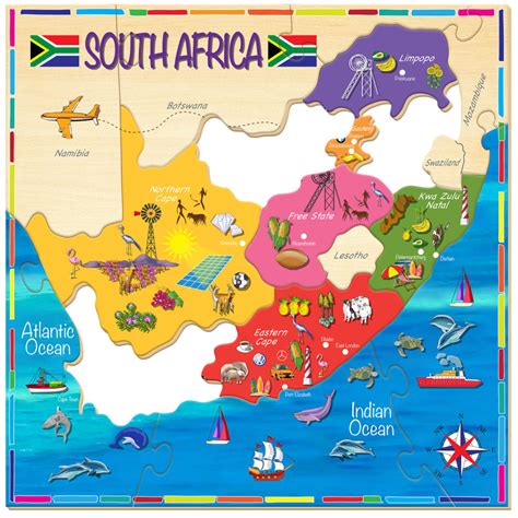 south africa map for kids