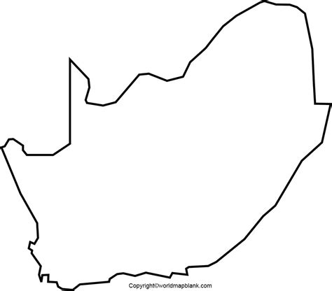 south africa map outline png