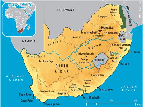 south africa map pictures