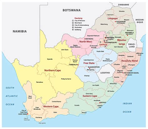 south africa maps provinces