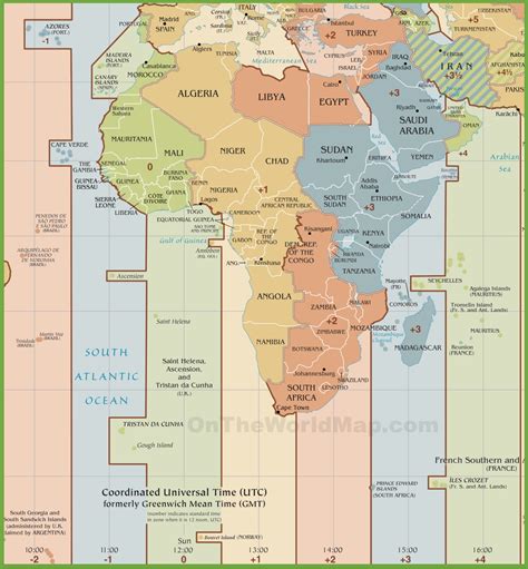 south africa time zone map