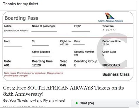 south african airways ticket sales