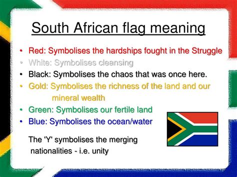 south african flag colours symbolise
