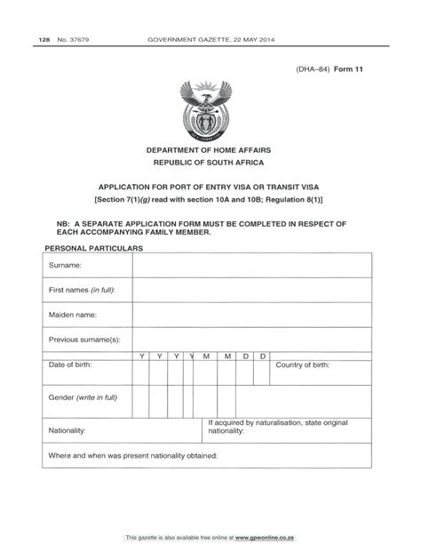 south african visa application form uganda