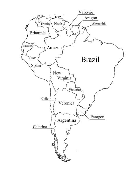 South American Map Printable