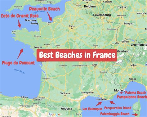 south of france map with beaches