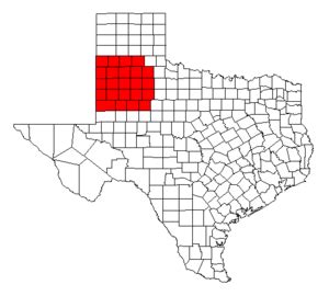south plains texas map