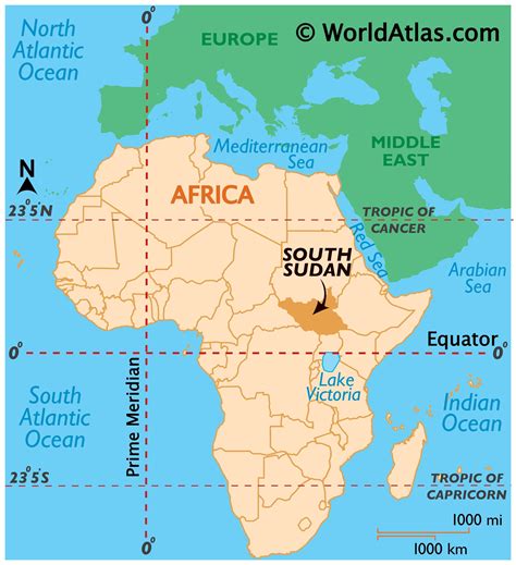 south sudan location map
