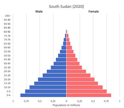 south sudan population pyramid
