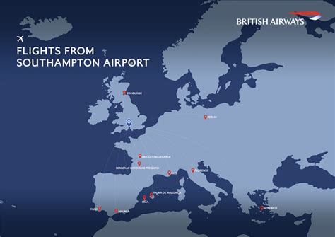 southampton airport destinations map