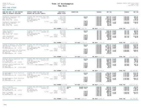 southampton ny taxes