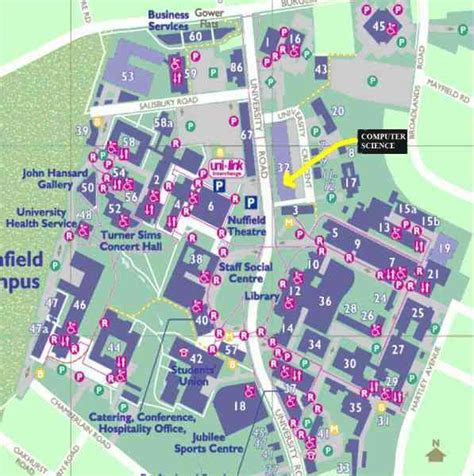 southampton university map of campus