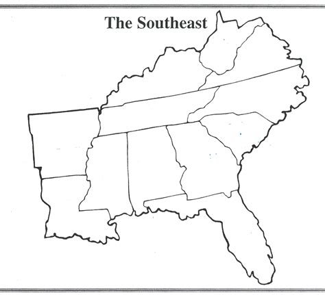Southeast Usa Blank Map