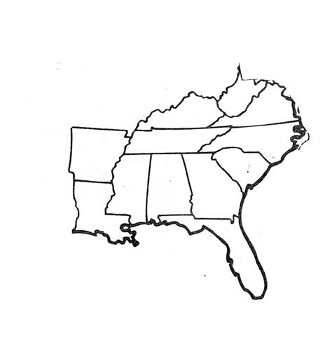 Southeast Usa Map Blank