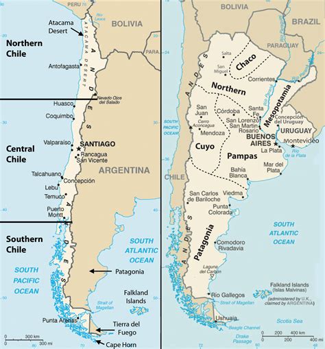 southern argentina and chile