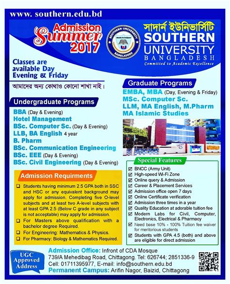 southern university masters programs