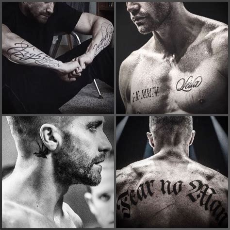 southpaw jake gyllenhaal tattoos