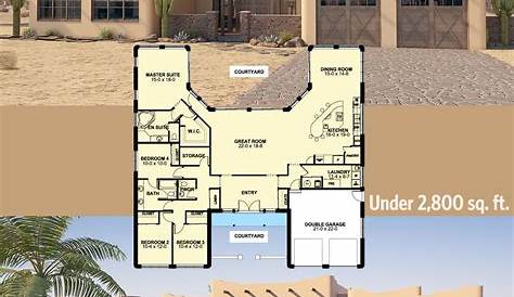 Southwest Style Home Floor Plans