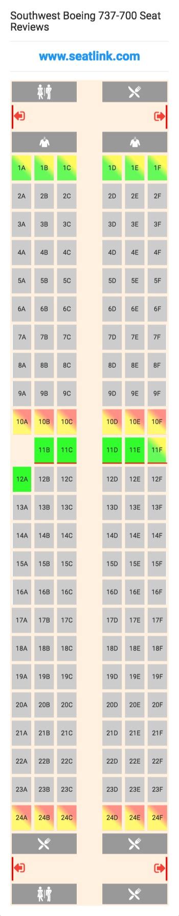 southwest boeing 737 seating chart