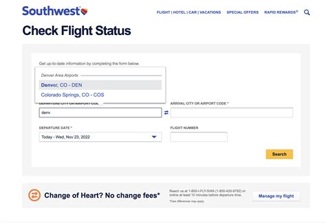 southwest flight status reservations