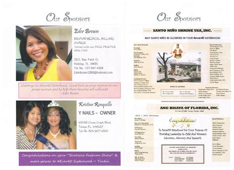 Souvenir Program Content