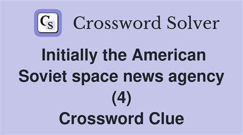 soviet news agency crossword clue