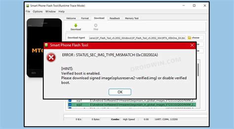 Sp Flash Tool Error Verified Boot Is Enabled