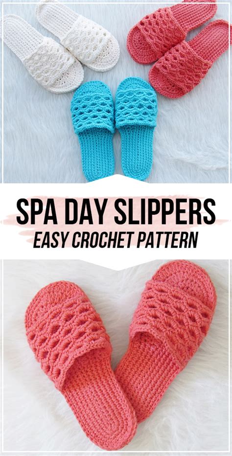 Spa Slippers Crochet Pattern