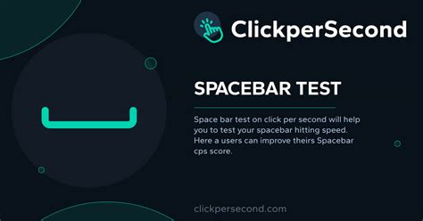 space bar click test