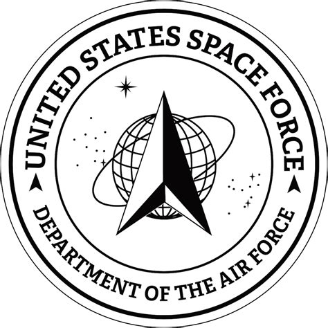 space force logo black and white