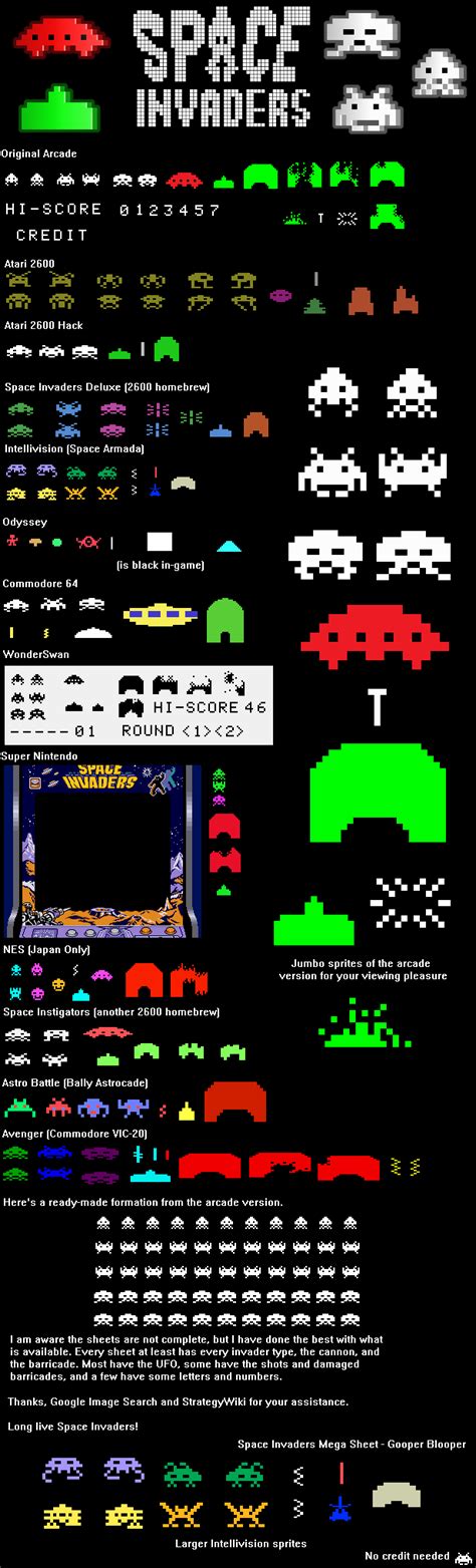 space invaders extreme sprites