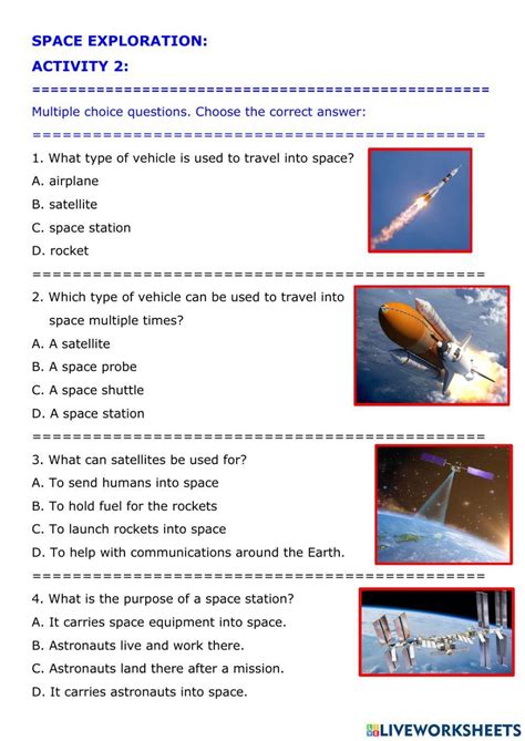 Space Math Worksheets Middle School