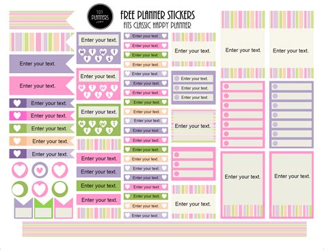Space Planner Stickers Printable