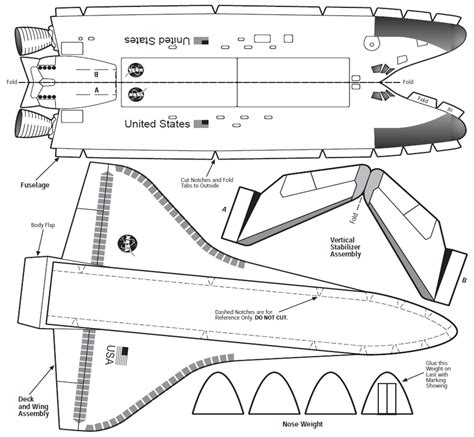 Space Shuttle Printable Template