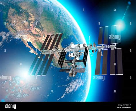 Space station in orbit