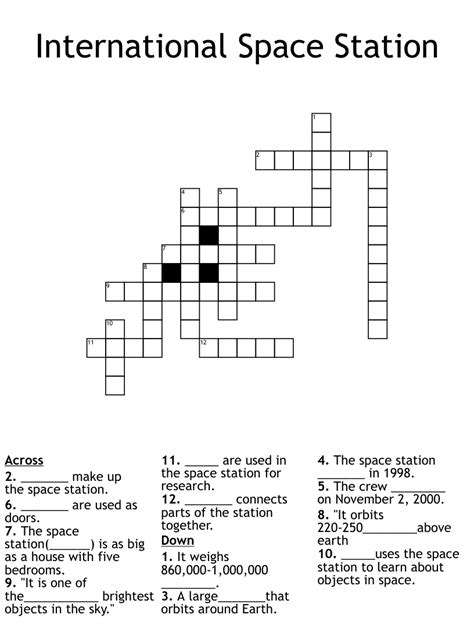 space station stat crossword