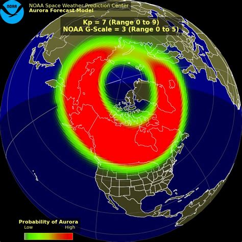 space weather aurora forecast map