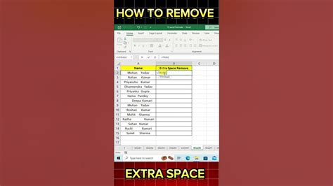 How to Remove Extra Space in Excel Remove Unwanted Space from Excel Cell Excel Quick