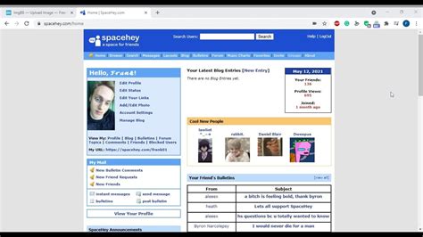 spacehey how to customize your page