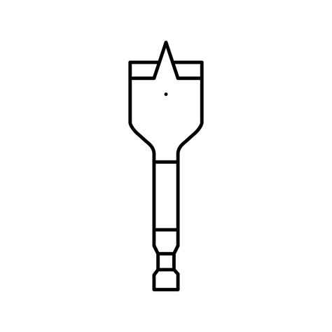 Spade Bit Drawing