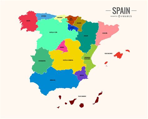 Spain Map Vector Free Download