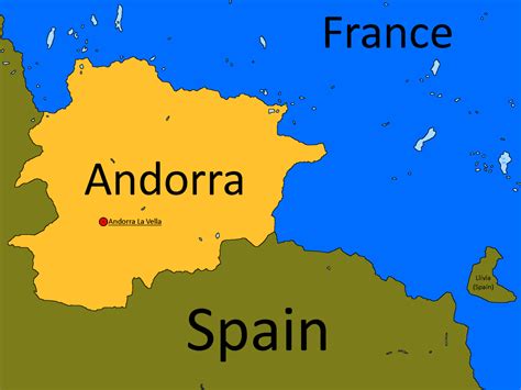 spain france andorra map