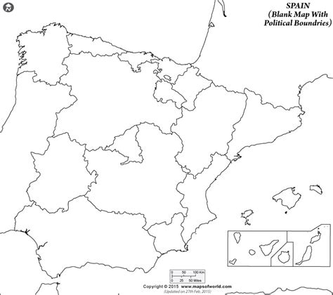 Spain Regions Blank Map Printable