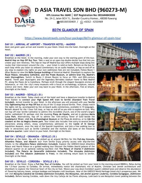 spain tour packages 2023