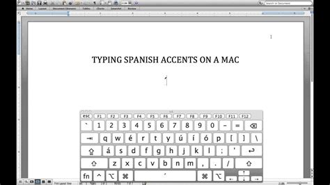 spanish accents on a mac