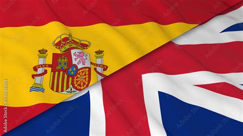 spanish and english flag