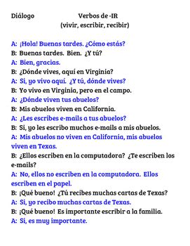 spanish conversation script example